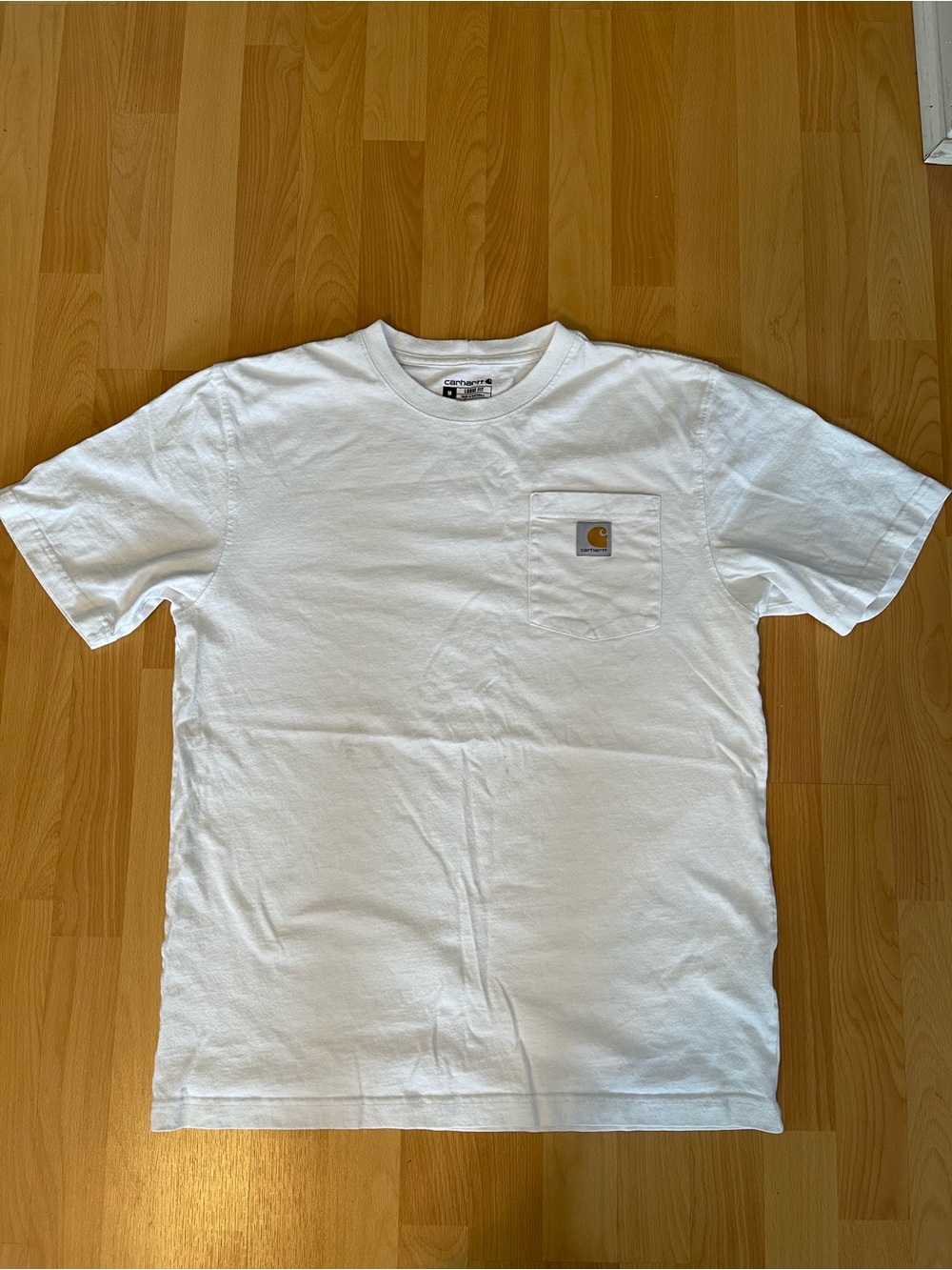 Carhartt White Short Sleeve Pocket Tee with Logo Patch
